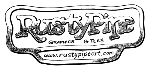 Rusty Pipe Art Graphics and Tees