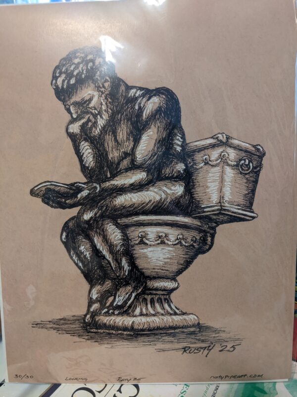 Looking? Thinker Print