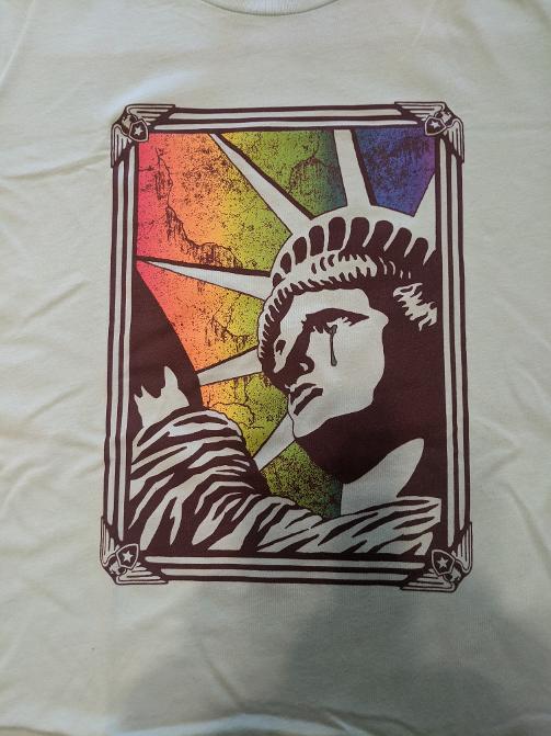 Rainbow Liberty Tee 1 Rusty Pipe Art Graphics and Tees Rusty Pipe Art Graphics and Tees Rainbow Liberty Tee